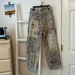We The Free Lace Distressed Pants